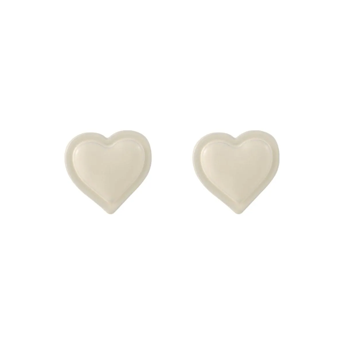 White Heart Stud Earrings sold by Zulily