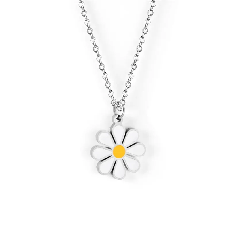 Yellow & Stainless Steel Mum Pendant Necklace made by Zulily