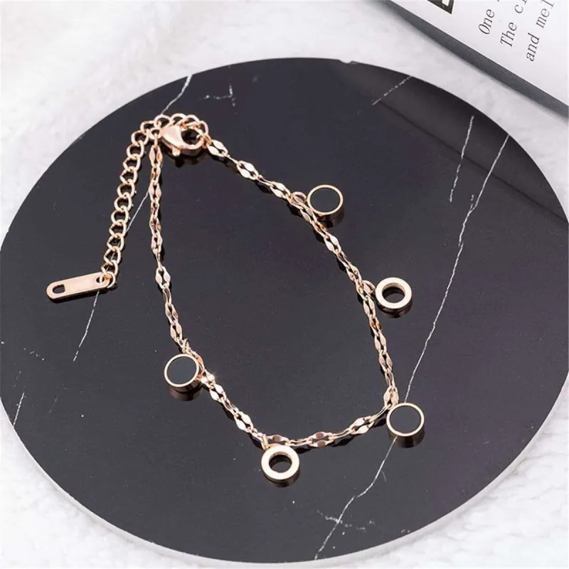 Black Shell & Rose Goldtone Bracelet made by Zulily