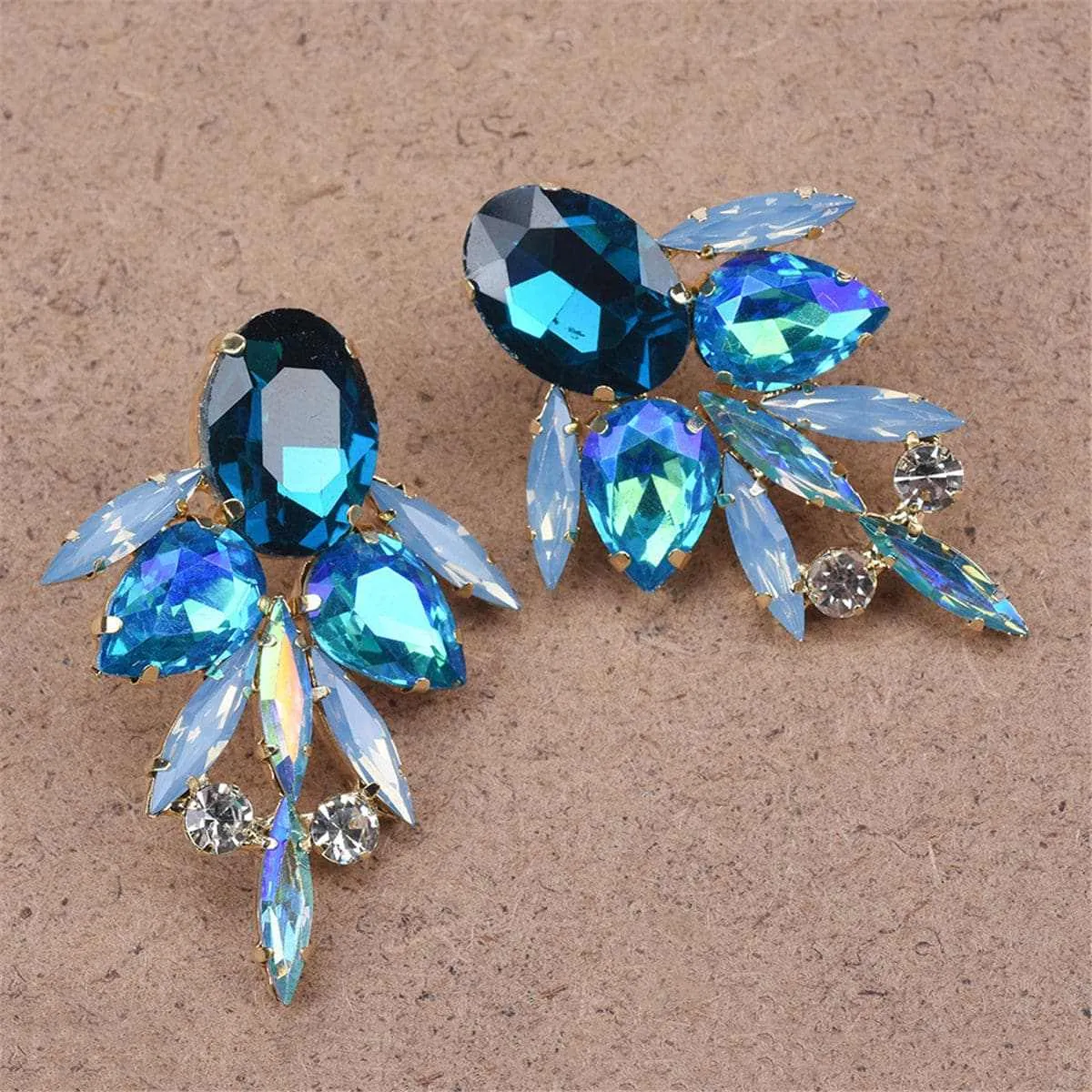 Blue Crystal & Cubic Zirconia Drop Earrings sold by Zulily
