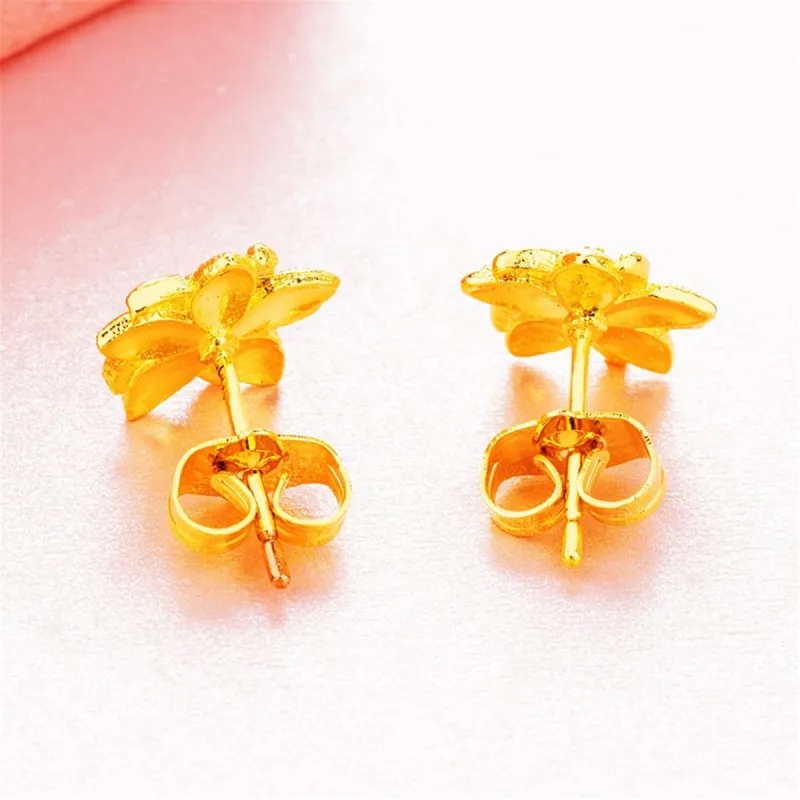 24K Gold-Plated Bauhinia Stud Earrings made by Zulily