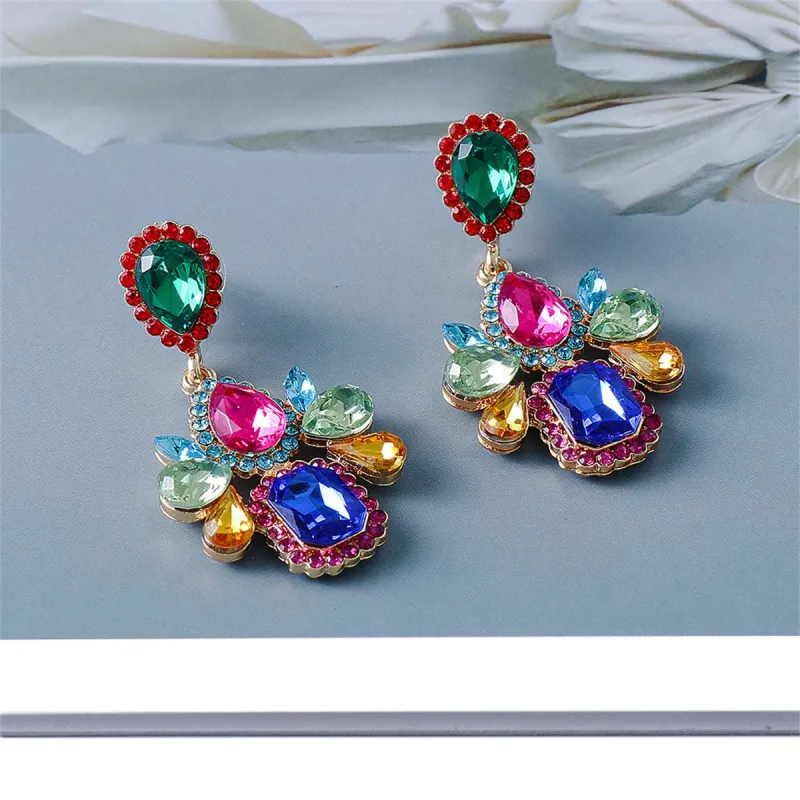 Blue Crystal & Cubic Zirconia Cushion-Cut Drop Earrings made by Zulily