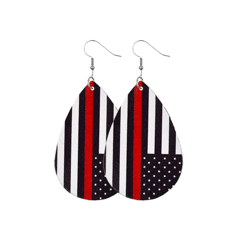 Black & Red Stripe Teardrop Earrings made by Zulily