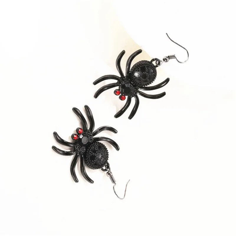 Black Cubic Zirconia Spider Drop Earrings made by Zulily