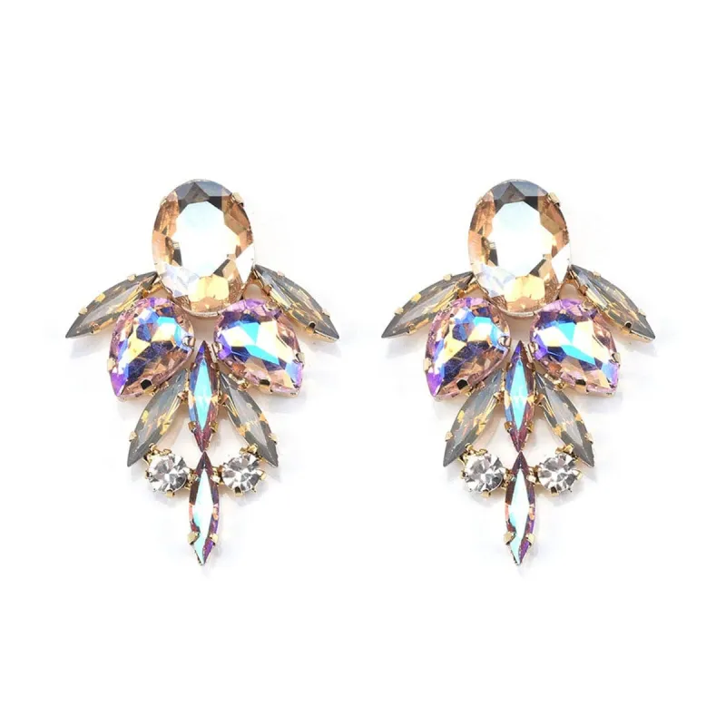 Champagne Crystal & Cubic Zirconia Drop Earrings made by Zulily