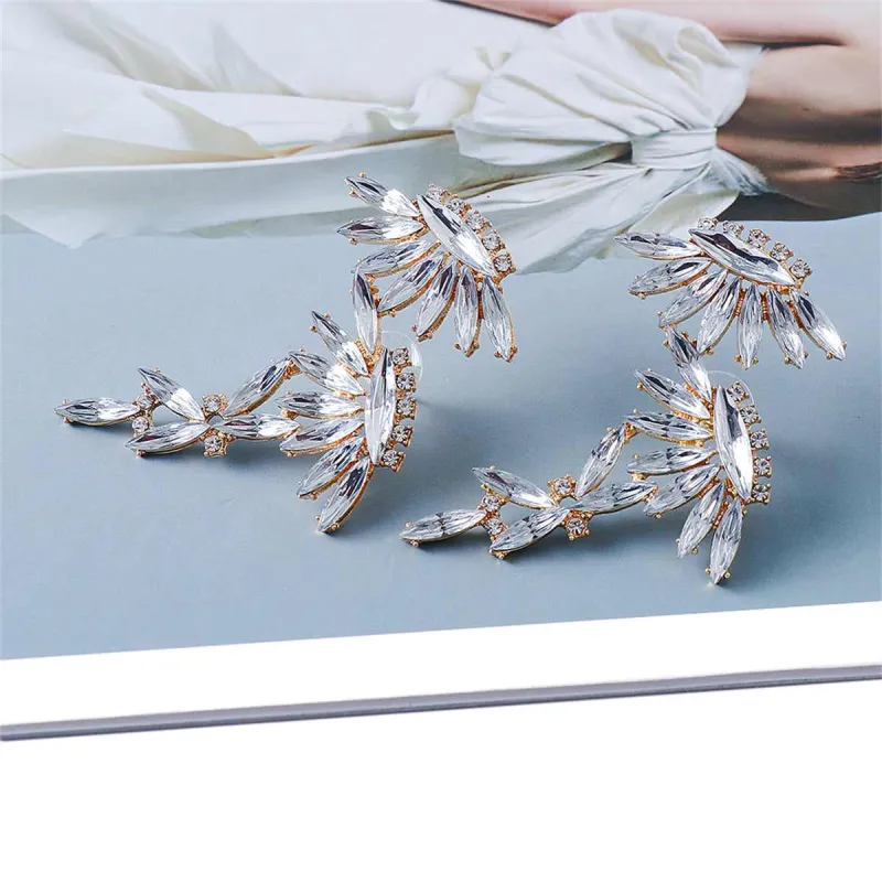 Crystal & Cubic Zirconia Goldtone UFO Drop Earrings made by Zulily