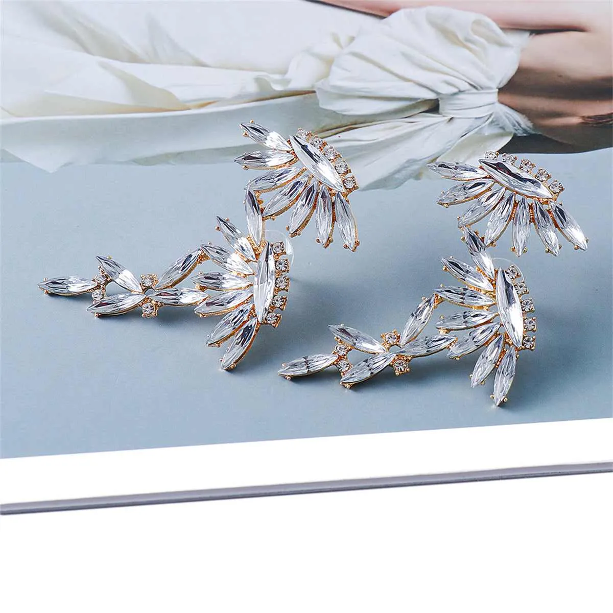 Crystal & Cubic Zirconia Goldtone UFO Drop Earrings sold by Zulily