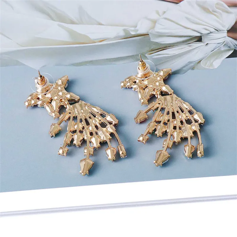 Crystal & Cubic Zirconia Goldtone Star Drop Earrings made by Zulily