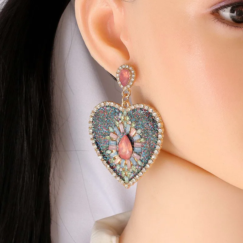 Crystal & Cubic Zirconia Heart Drop Earrings made by Zulily
