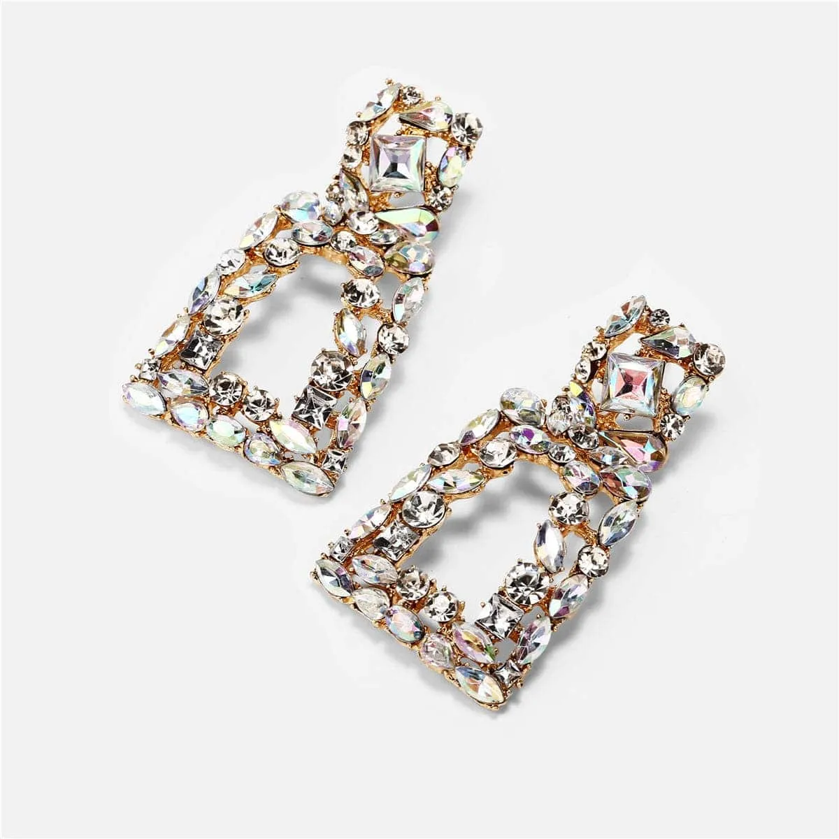 Crystal & Cubic Zirconia Open Ladder Drop Earring sold by Zulily