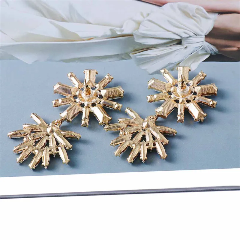 Crystal & Cubic Zirconia Flower Drop Earrings made by Zulily