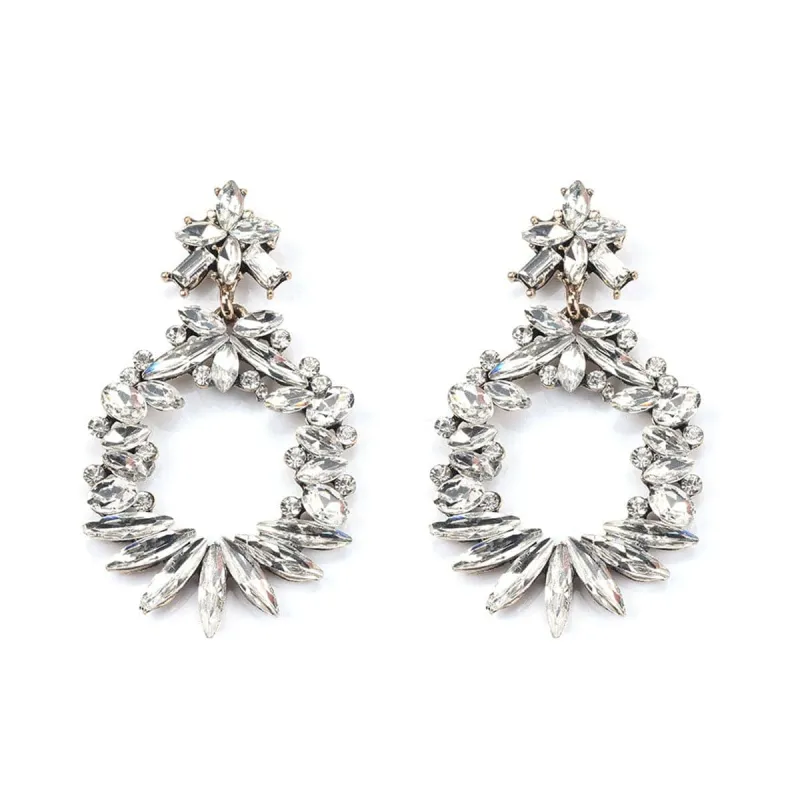Crystal & Cubic Zirconia Wreath Drop Earrings made by Zulily