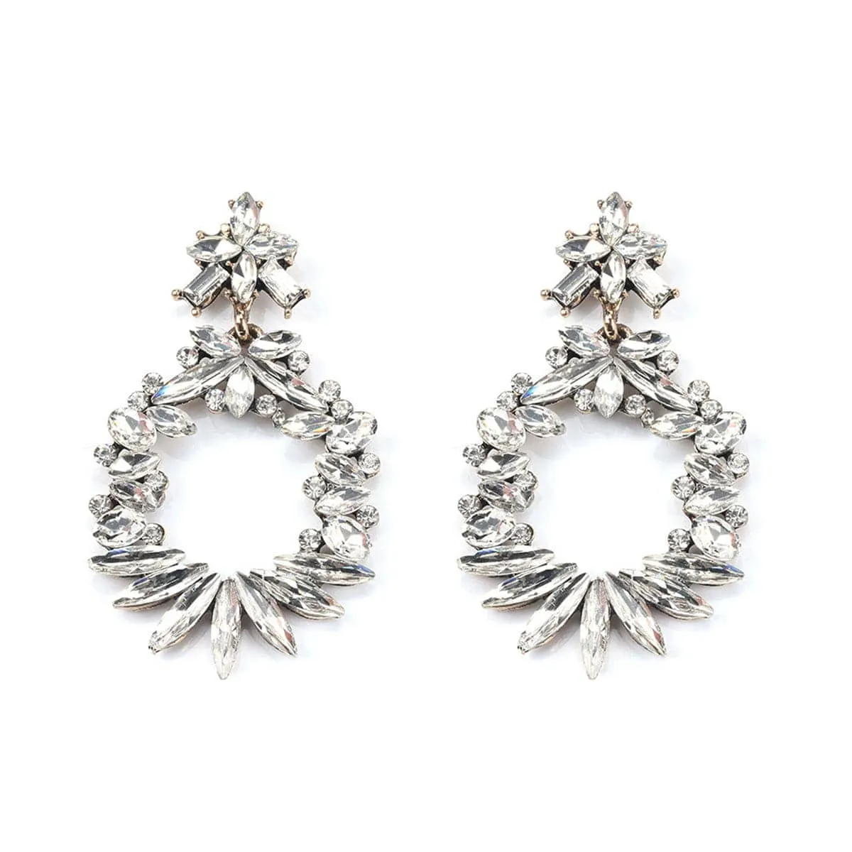 Crystal & Cubic Zirconia Wreath Drop Earrings sold by Zulily