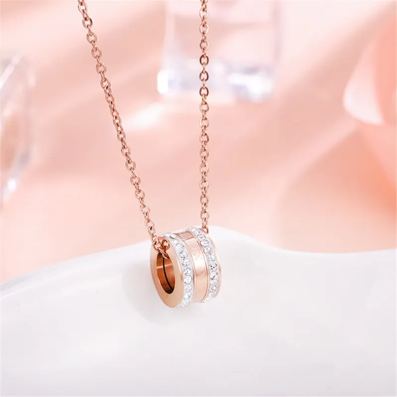 Cubic Zirconia & 18K Rose-Gold Plated Numeral Pendant Necklace made by Zulily