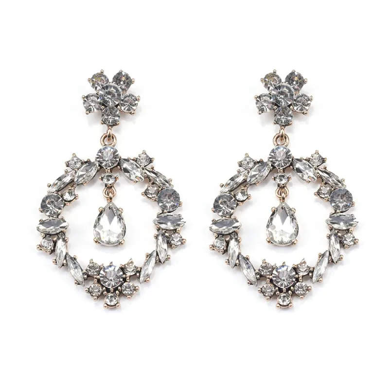 Crystal & Cubic Zirconia Open Flower Drop Earrings made by Zulily