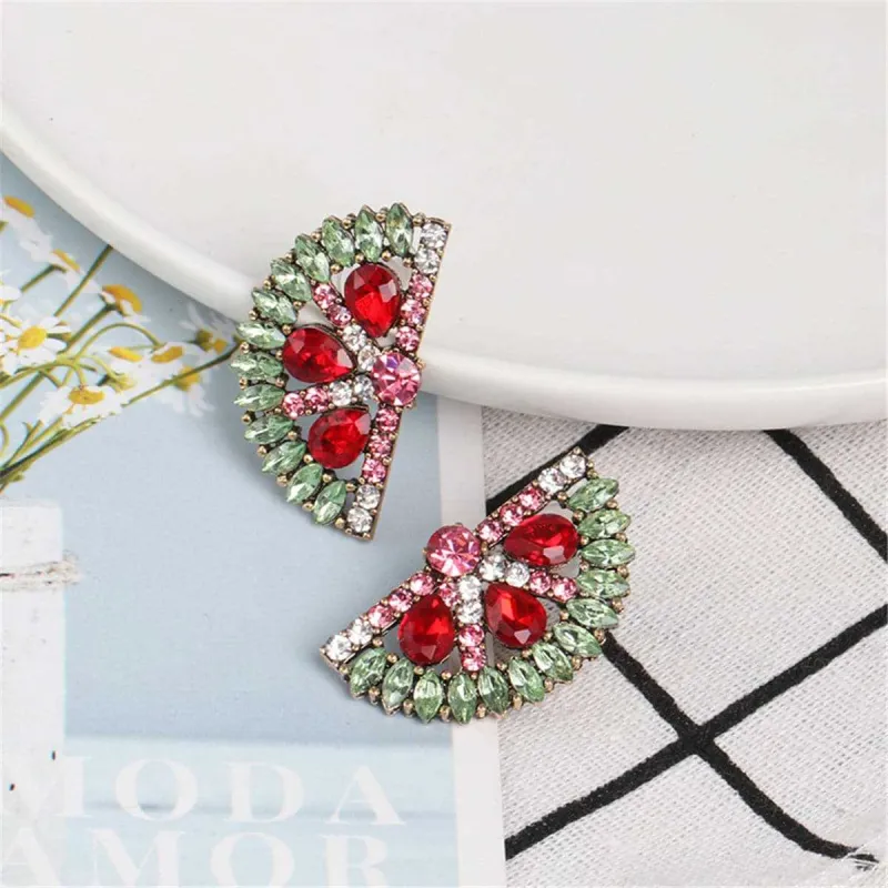 Crystal & Cubic Zirconia Orange Stud Earrings made by Zulily