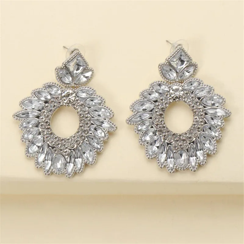 Crystal & Cubic Zirconia Silvertone Geometric Drop Earrings made by Zulily