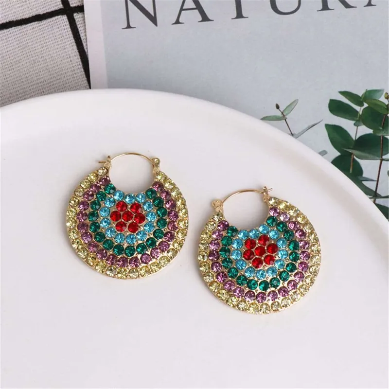 Cubic Zirconia & Goldtone Circle Drop Earrings made by Zulily