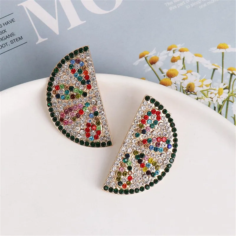 Cubic Zirconia & Goldtone Grapefruit Stud Earrings made by Zulily