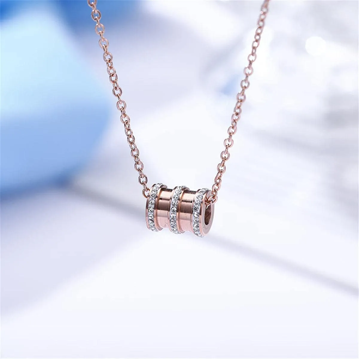 Cubic Zirconia & Rose Goldtone Coil Pendant Necklace sold by Zulily