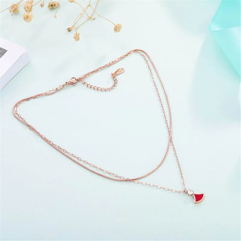 Cubic Zirconia & Rose Goldtone Layered Pendant Necklace made by Zulily