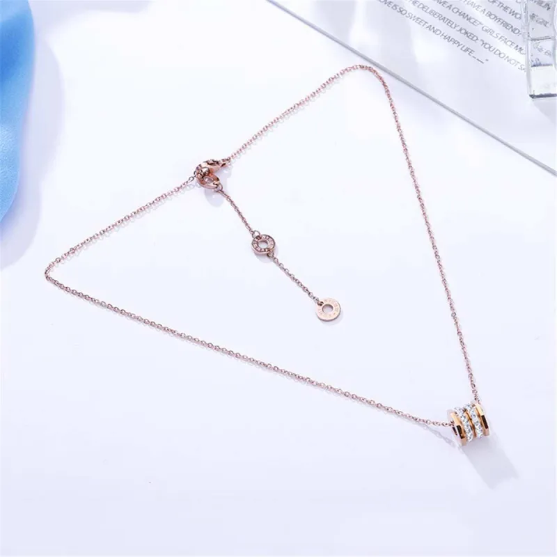 Cubic Zirconia & Rose Goldtone Pavé Coil Pendant Necklace made by Zulily
