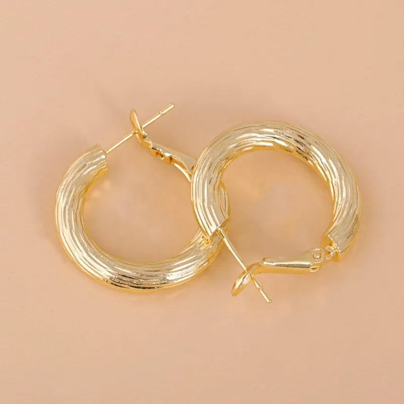 Goldtone Drawn-Wire Hoop Earrings made by Zulily