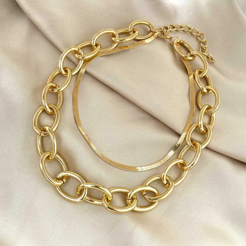 Goldtone Cable Chain Layered Necklace made by Zulily