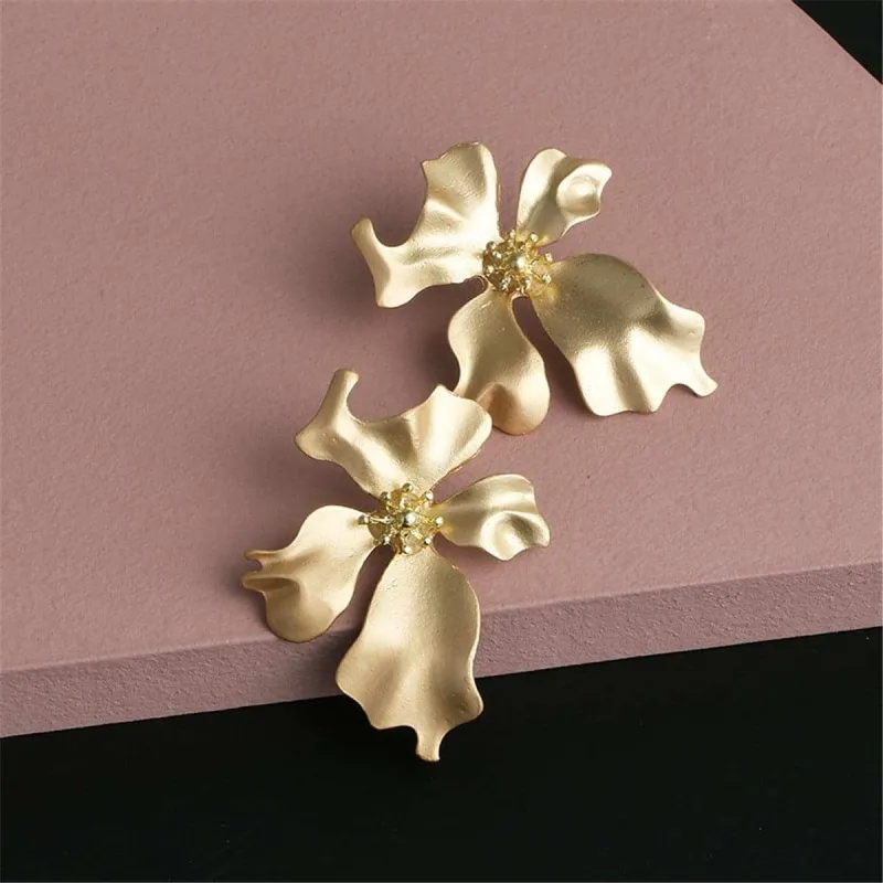 Goldtone Floral Stud Earrings made by Zulily