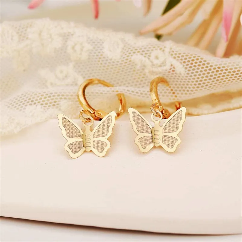Goldtone Butterfly Drop Earrings made by Zulily