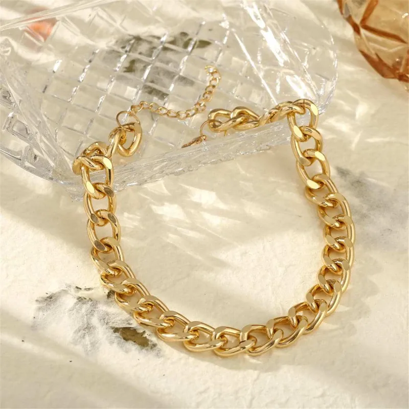 Goldtone Chunky Curb Chain Necklace made by Zulily