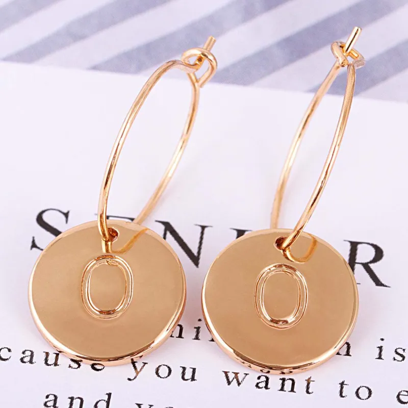 Goldtone Letter O Cut Drop Earrings made by Zulily