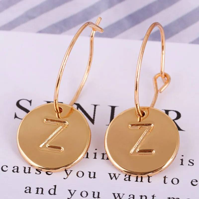 Goldtone Letter Z Cut Drop Earrings made by Zulily