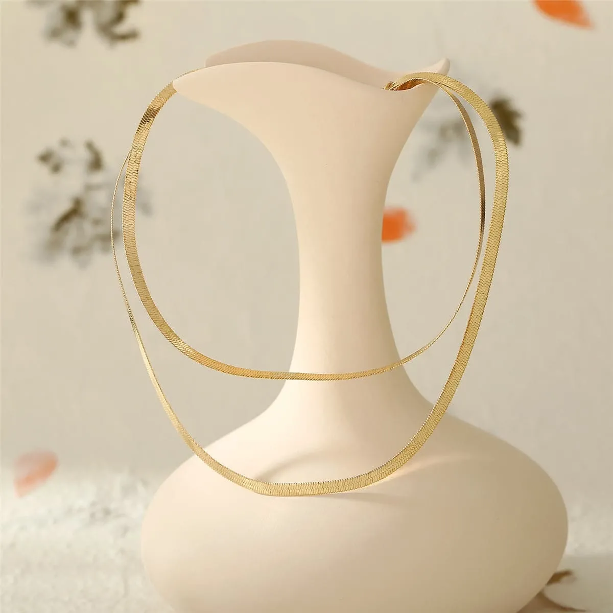 Goldtone Snake Chain Layered Necklace sold by Zulily