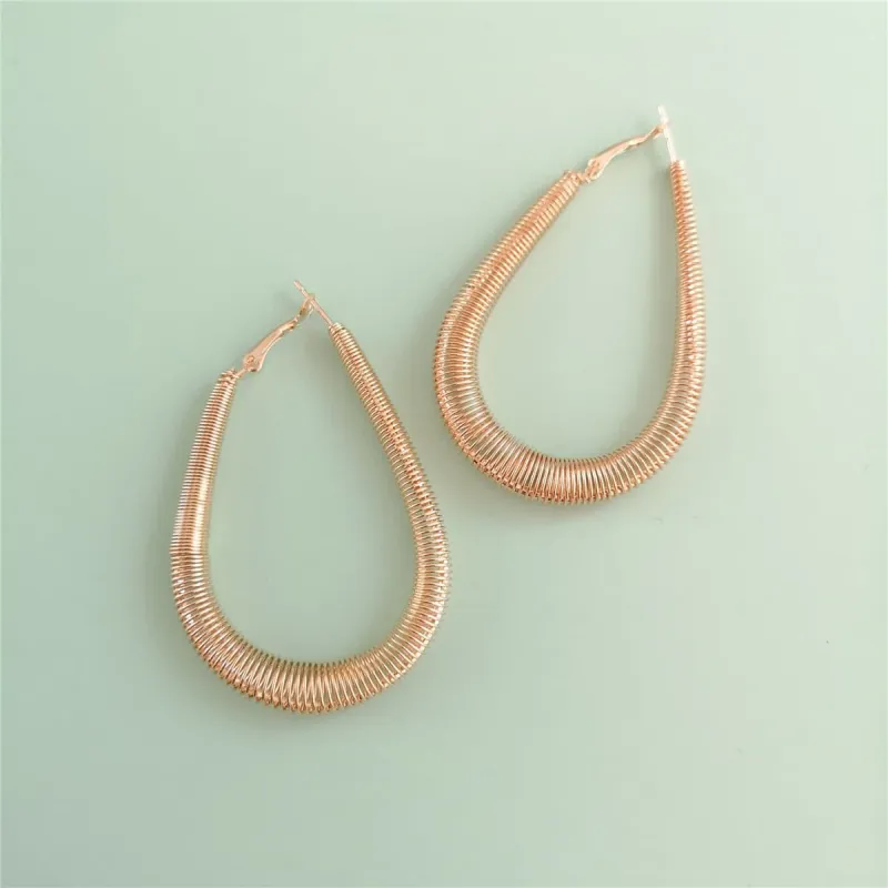 Goldtone Spring Open Teardrop Earrings made by Zulily