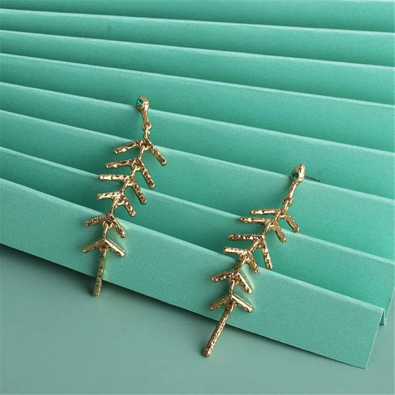 Goldtone Salix Leaf Drop Earrings made by Zulily