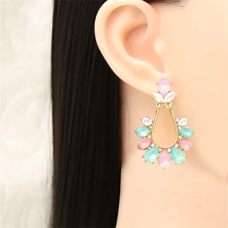 Green Crystal & Cubic Zirconia Goldtone Drop Earrings made by Zulily