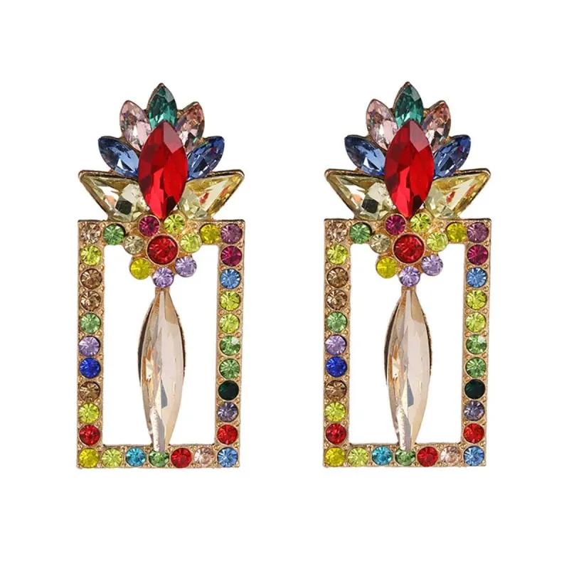 Green Crystal & Cubic Zirconia Pineapple Drop Earrings made by Zulily