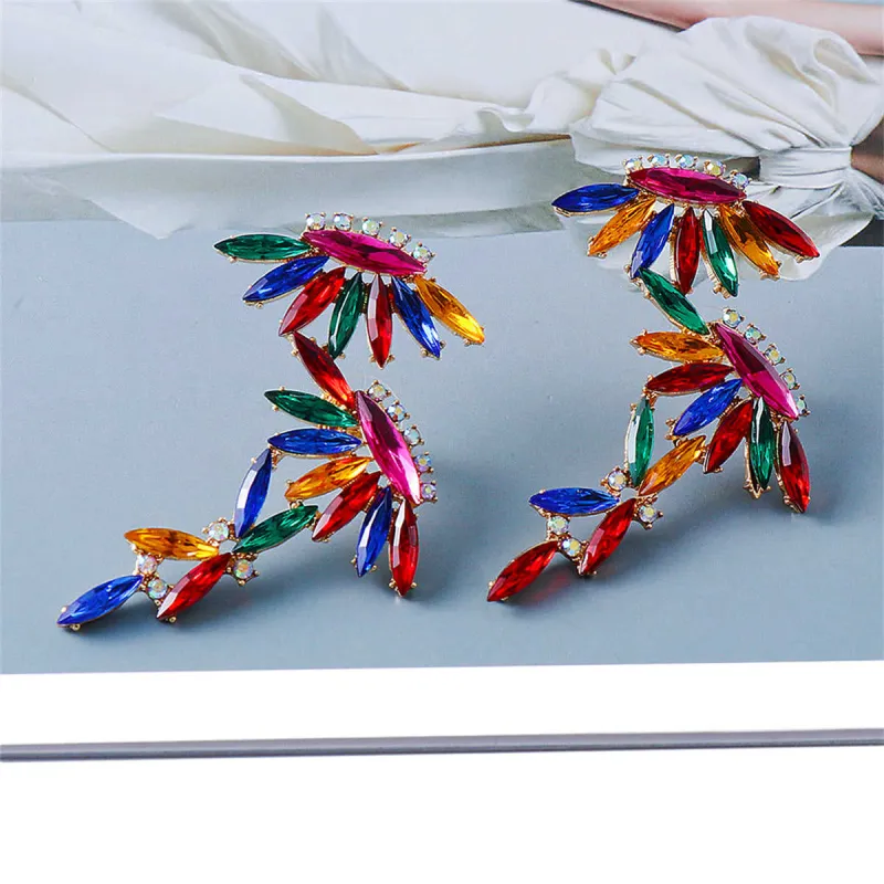 Multicolor Crystal & Cubic Zirconia Goldtone UFO Drop Earrings made by Zulily