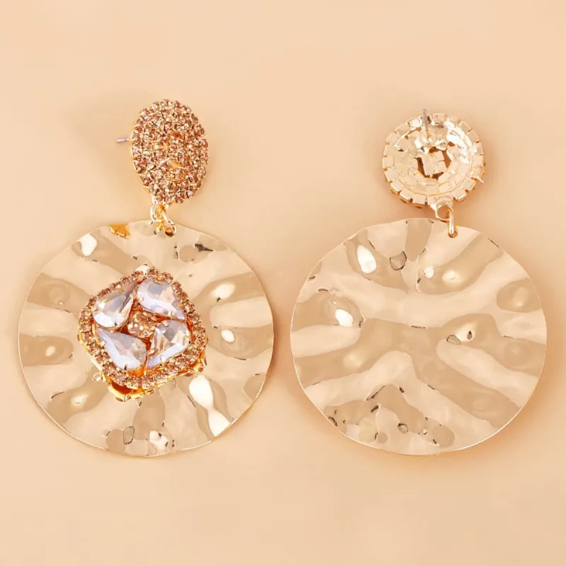 Light Pink Crystal & Cubic Zirconia Goldtone Round Drop Earrings made by Zulily