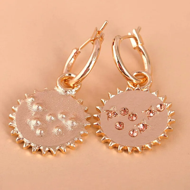 Light Pink Cubic Zirconia & Goldtone Sun Drop Earrings made by Zulily