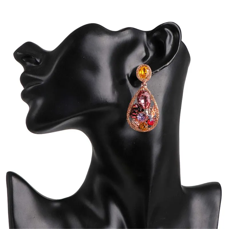 Multicolor Crystal & Cubic Zirconia Clustered Teardrop Earrings made by Zulily