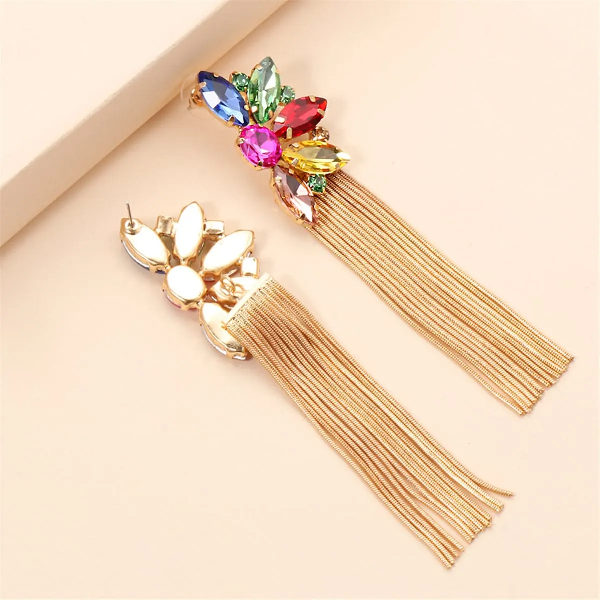 Multicolor Crystal & Cubic Zirconia Goldtone Botany Tassel Drop Earrings sold by Zulily