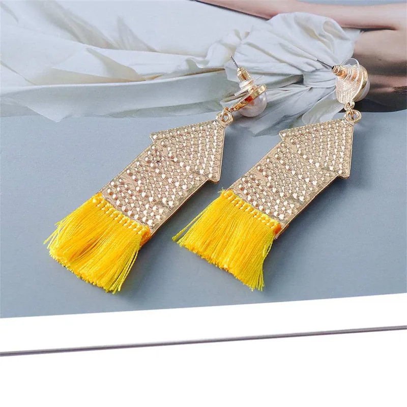Pearl & Resin Goldtone Rocket Tassel Drop Earrings made by Zulily