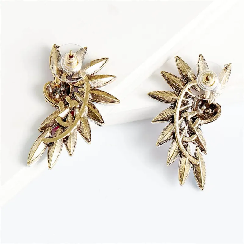 Pink Crystal & Cubic Zirconia Marquise Wing Drop Earrings made by Zulily