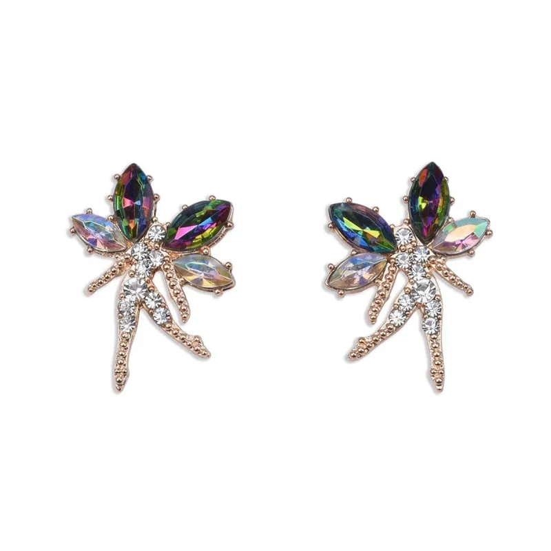 Purple Crystal & Cubic Zirconia Fairy Stud Earrings made by Zulily