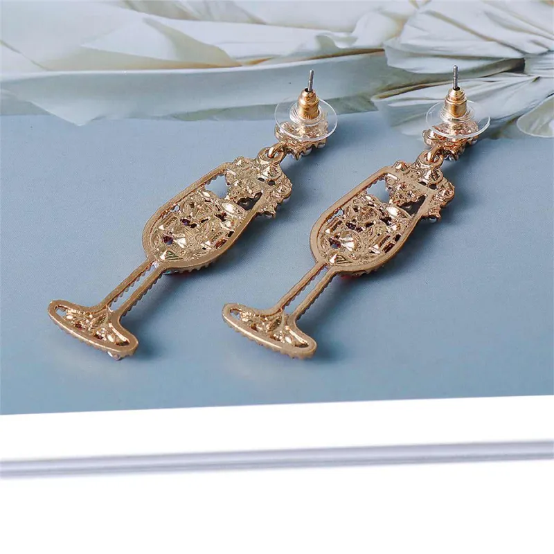 Red Crystal & Cubic Zirconia Pearl Champagne Drop Earrings made by Zulily