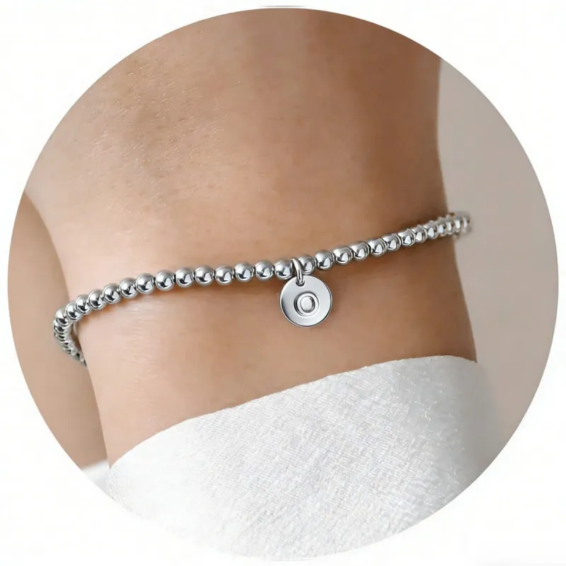 Personalized Initial Beaded Bracelet Dainty made by Leo Rosi