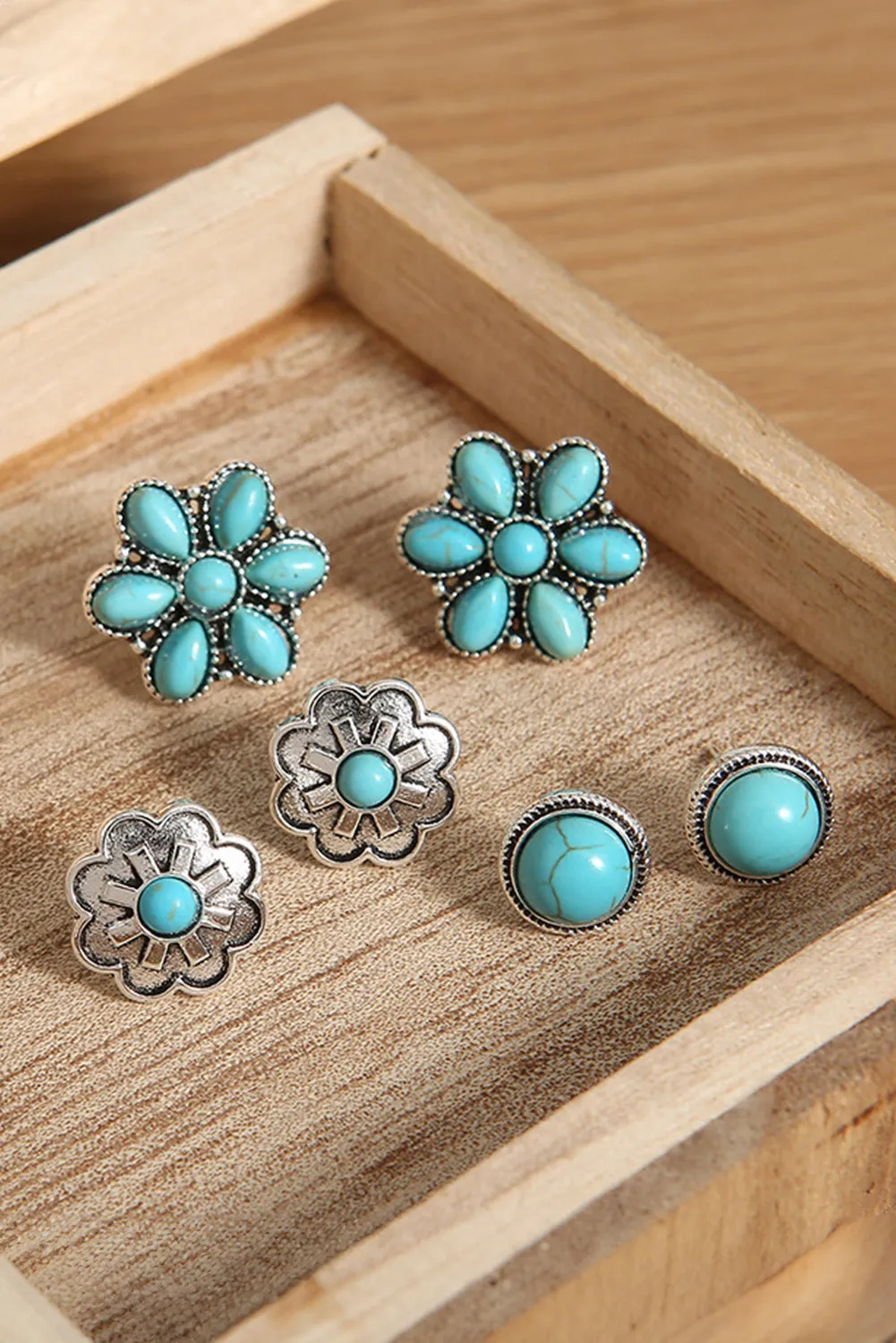 3 Piece Set Western Stud Earrings sold by Zulily
