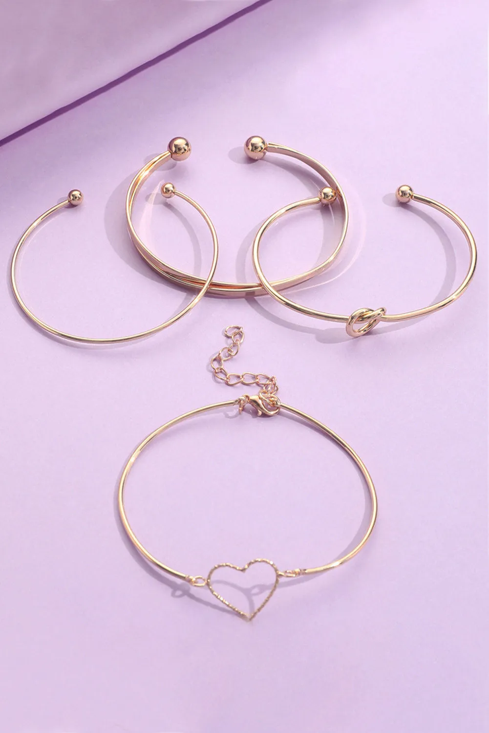 Gold Love Geometric Cross Bracelet 4-piece Set sold by Zulily product image thumbnail 2